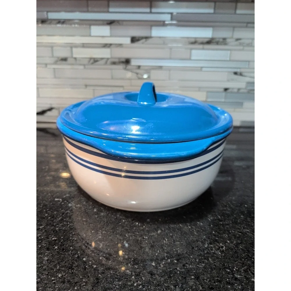 Corelle Coordinates Classic Cafe Blue‎ 2.5qt Covered Casserole Baking Dish LID